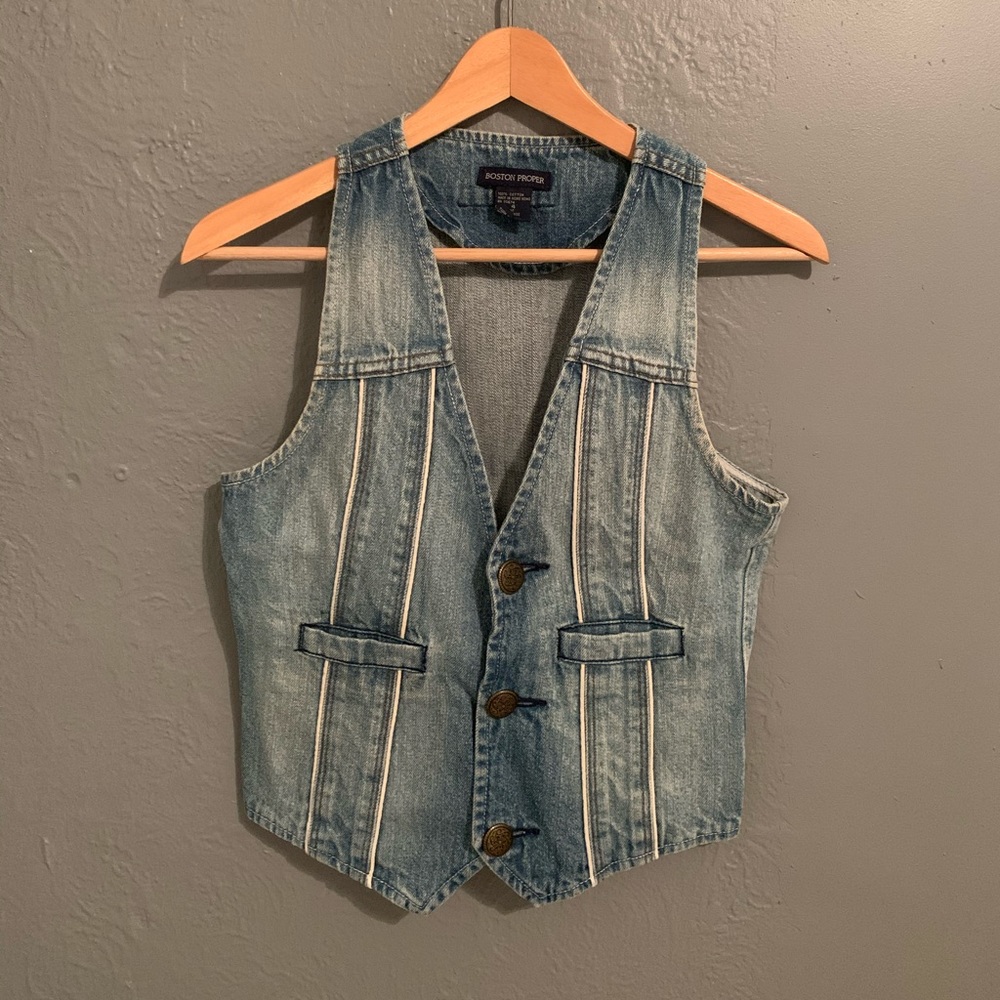 Boston Proper: Denim vest